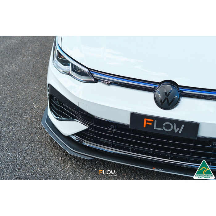 Flow Designs Front Lip Splitter Extensions VW MK8 Golf R - FAS Tuning